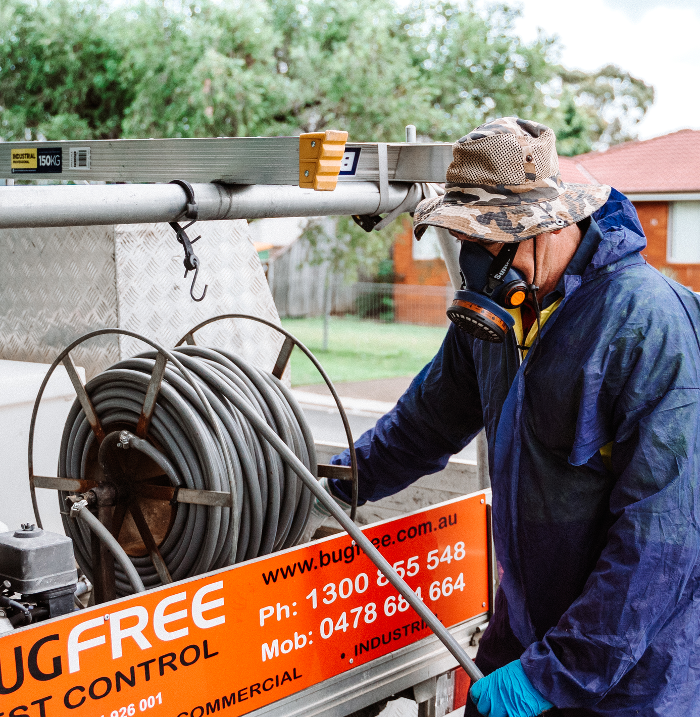 BugFree technician carrying out a termite inspection