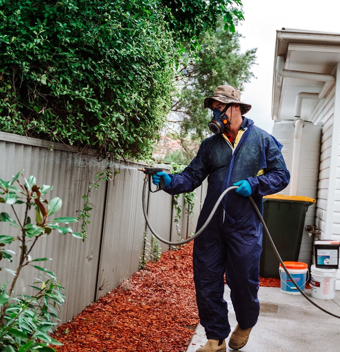 BugFree technician inspecting for termites