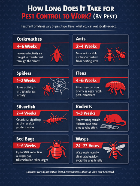 How Long Does It Take for Pest Control to Work? (By Pest)